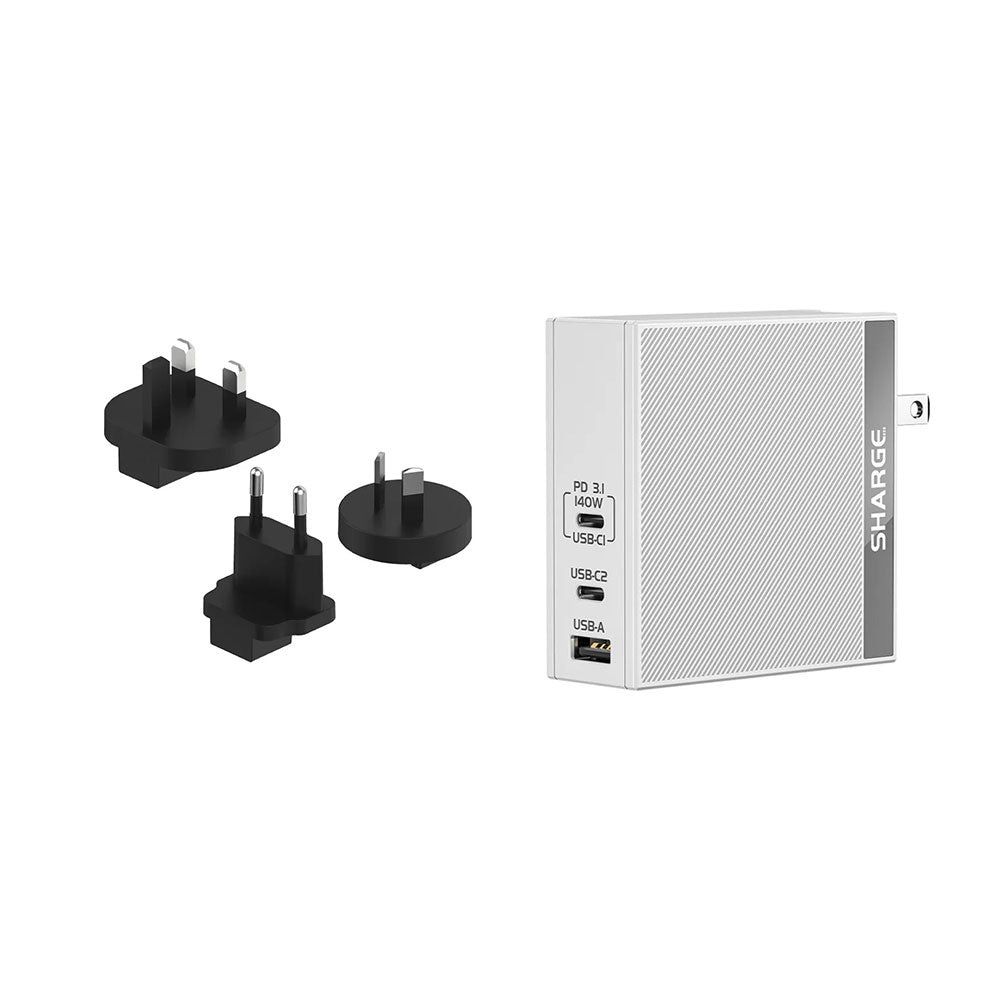 SHARGE 140W PD 3.1 Quick Charge GaN Charger (PLUG TYPE A/B)