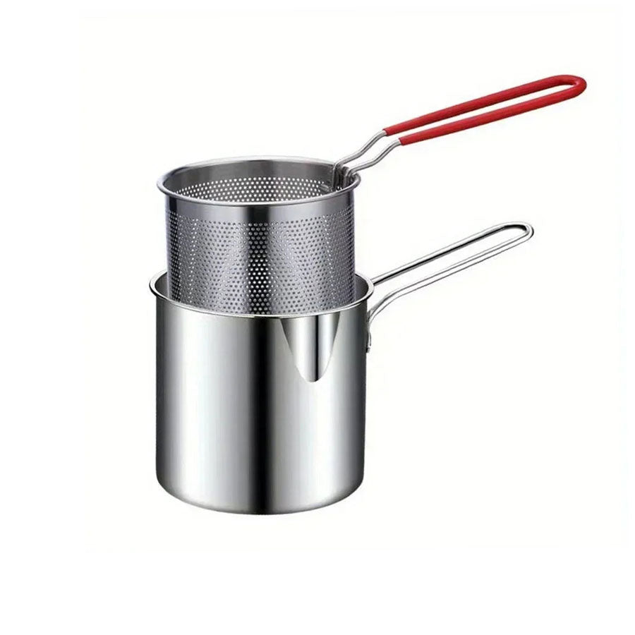 Small Stainless Steel Fryer with Strainer (12.7cm / 5 inch)