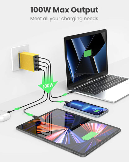 SHARGE 100W Pro Quick Charge GaN Charger (PLUG TYPE A/B)