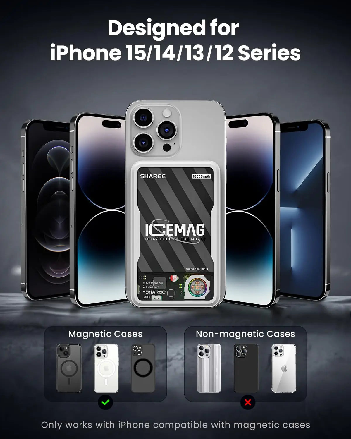 SHARGE ICEMAG 10000mAh Magnetic Wireless Charger